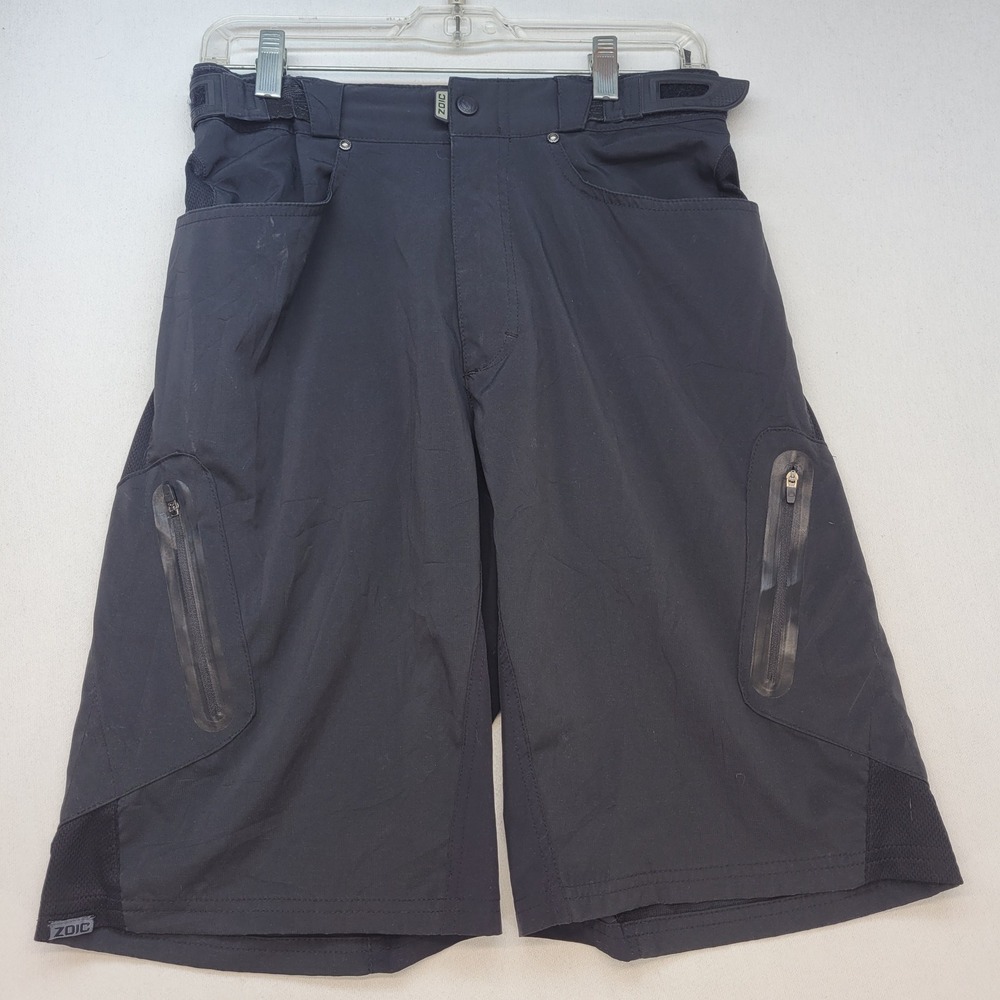 Zoic Mountain Bike Shorts Mens Medium Black Cargo Cycling Technical Pockets